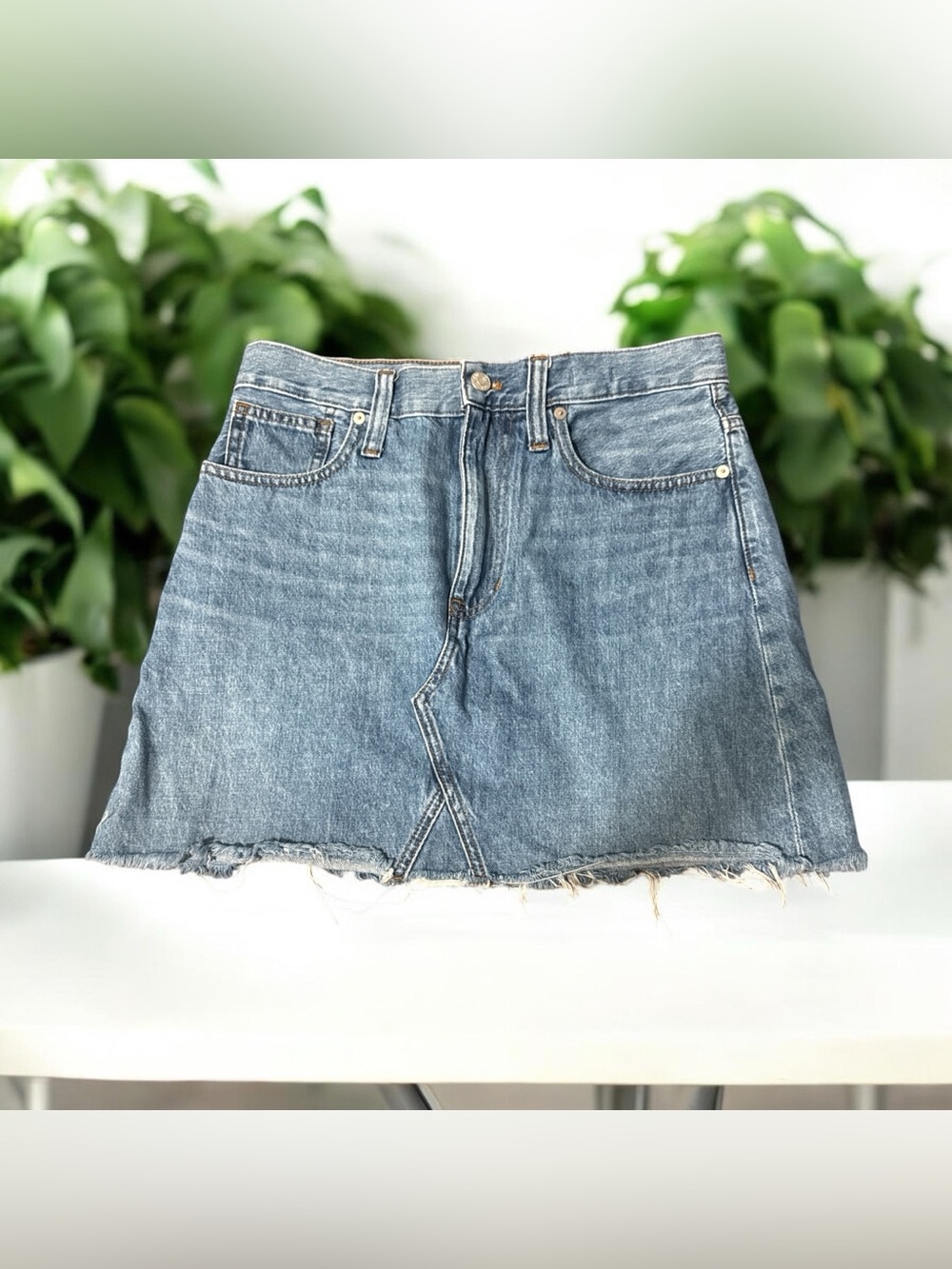 Madewell Rigid Denim A-Line Mini Skirt in Leandra Wash 27 SOLD OUT